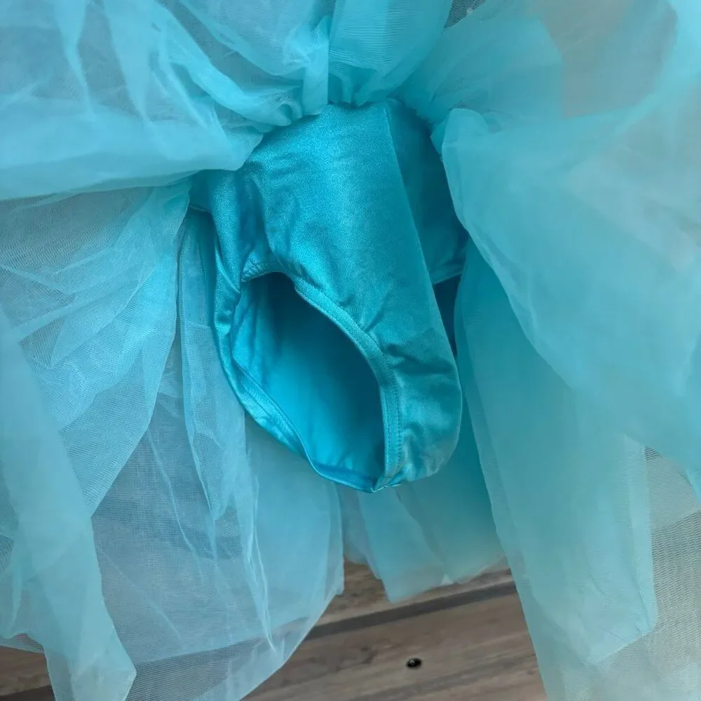 Weissman 14358 SC Blue Satin Black Velvet Ballet Tutu Costume Tap Dance Recital